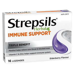 Strepsils Herbal Immune Support Lozenges Elderberry