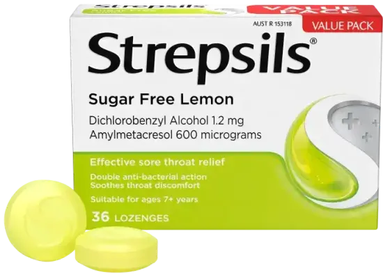 Strepsils Sugar Free Lemon Flavour Lozenges