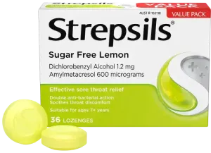 Strepsils Sugar Free Lemon Flavour Lozenges