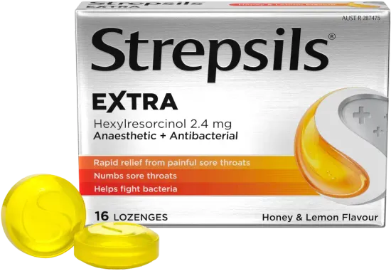 Strepsils Extra Honey and Lemon Flavour Anaesthetic Lozenges