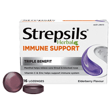 Strepsils Herbal Immune Support Lozenges Elderberry