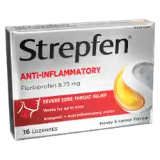 Strepfen Anti-Inflammatory Lozenges Honey & Lemon 16s