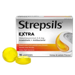 Strepsils Extra Honey and Lemon Flavour Anaesthetic Lozenges