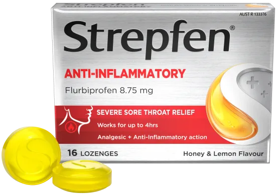 Strepfen Anti-Inflammatory Lozenges Honey & Lemon 16s