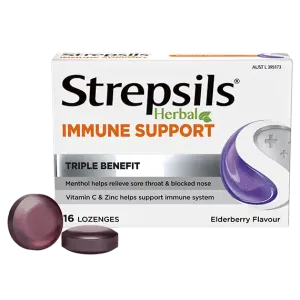 Strepsils Herbal Immune Support Lozenges Elderberry