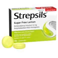 Strepsils Sugar Free Lemon Flavour Lozenges