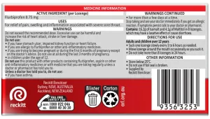 Strepfen Anti-Inflammatory Sugar Free Orange 16 Lozenges