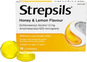 Strepsils Sore Throat Relief Honey & Lemon Flavour Lozenges