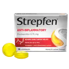 Strepfen Anti-Inflammatory Lozenges Honey & Lemon 16s