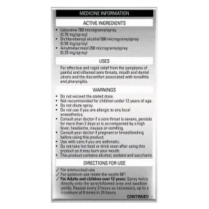 Strepsils Plus Anaesthetic Throat Spray