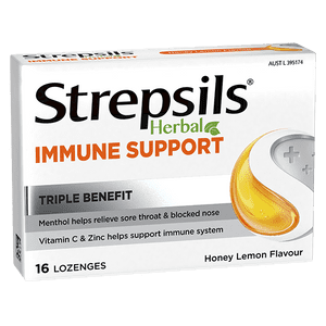 Strepsils Herbal Immune Support Lozenges Honey Lemon
