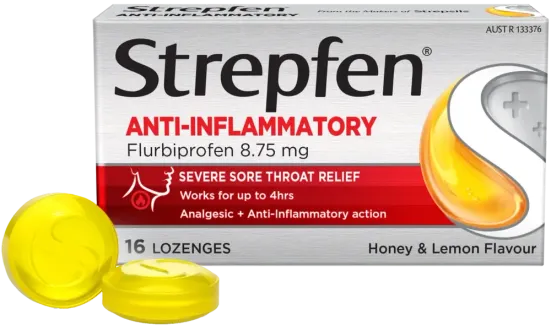 Strepfen Anti-Inflammatory Lozenges Honey & Lemon 16s