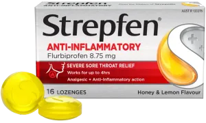Strepfen Anti-Inflammatory Lozenges Honey & Lemon 16s