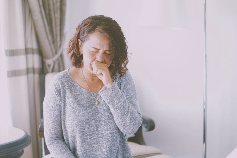 Female coughing