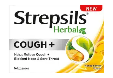 Strepsils Herbal Cough Lozenges Honey Lemon