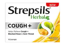 Strepsils Herbal Cough Lozenges Honey Lemon