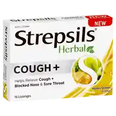 Strepsils Herbal Cough Lozenges Honey Lemon