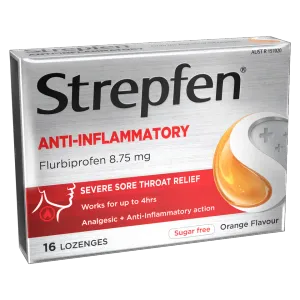 Strepfen Anti-Inflammatory Sugar Free Orange 16 Lozenges