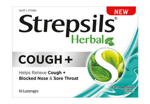 Strepsils Herbal Cough Lozenges Fresh Menthol