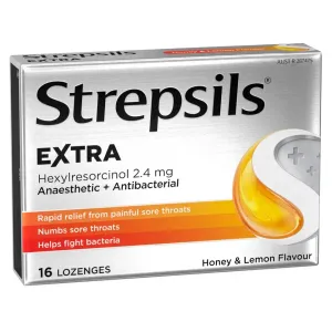 Strepsils Extra Honey and Lemon Flavour Anaesthetic Lozenges