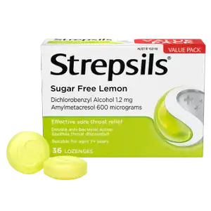 Strepsils Sugar Free Lemon Flavour Lozenges