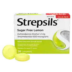 Strepsils Sugar Free Lemon Flavour Lozenges