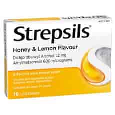 Strepsils Sore Throat Relief 
Honey & Lemon Flavour Lozenges